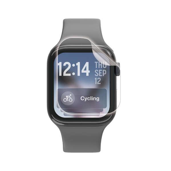 フィルム表面に付いた細かい傷が時間の経過とともに自然と目立たなくなる特殊フィルムを採用した、衝撃吸収、傷リペア、指紋防止タイプのApple Watch用フルカバーフィルムです。貼り付けの際に、ずれやすいフィルムをぴったりと位置合わせできる貼...