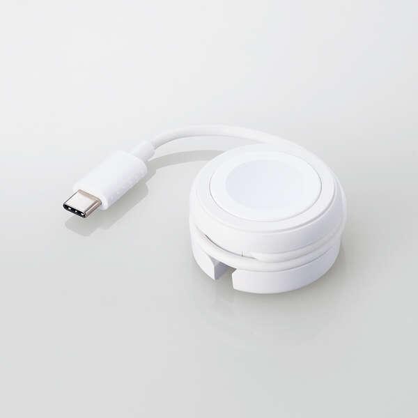 他サイト： あすつく エレコム Apple Watch ( アップルウォッチ ) 充電器 ケーブル USB Type-C 約23cm 巻取タイプ Appl...の商品画像