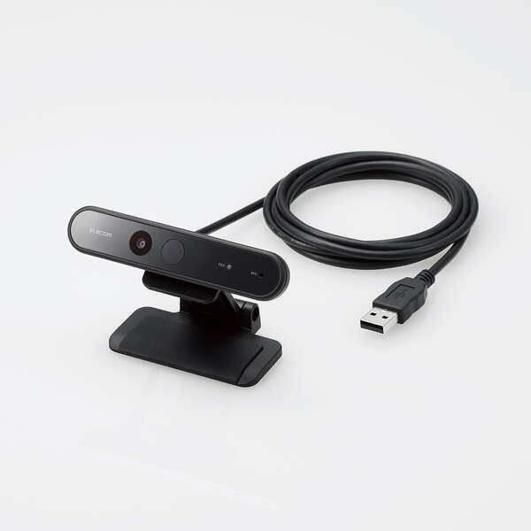 他サイト： あすつく エレコム Webカメラ/200万画素/Full HD/Windows Hello顔認証対応/ブラックの商品画像