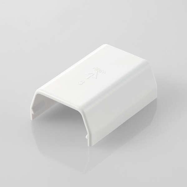 フラットモールの蓋の上からかぶせるだけ。配線の際のケーブルを保護し、すっきりと収納できるフラットモール(LD-GAF3MWH)用のジョイントパーツ(ストレート)。