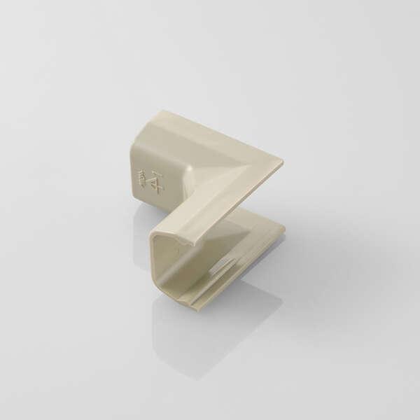 フラットモールの蓋の上からかぶせるだけ。配線の際のケーブルを保護し、すっきりと収納できるフラットモール(LD-GAF1M)用のジョイントパーツ(入ズミ)。