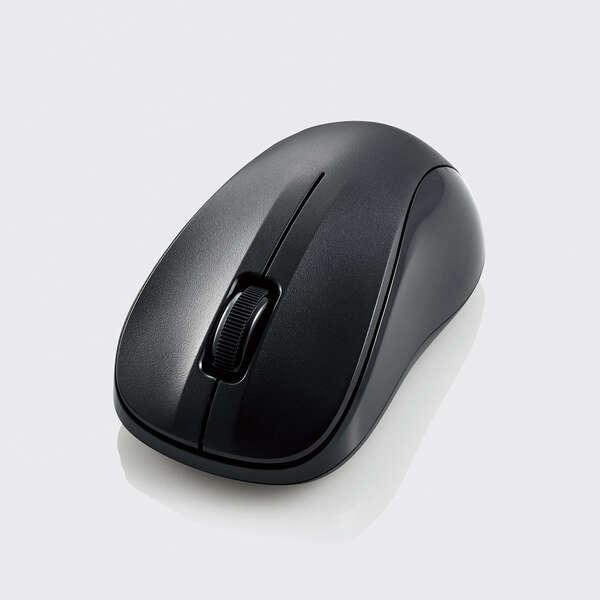 あすつく エレコム ワイヤレスマウス Bluetooth 3ボタン 抗菌 軽量 IR LED Sサイズ ブラック