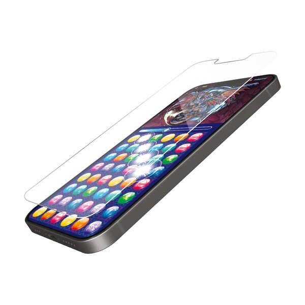 エレコム iPhone 14 / 13 / 13 Pro ガラスフィルム 高透明 ゲーム 用 強化ガラス 表面硬度10H 指紋防止 飛散防止 エアーレ