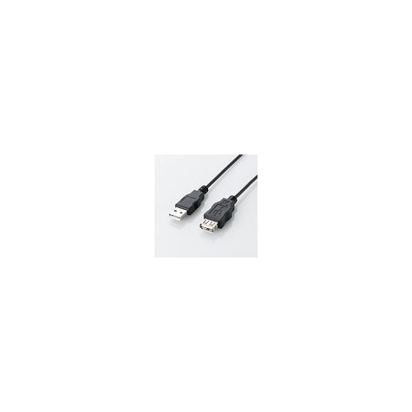 エレコム エコUSB2.0延長ケーブル（AM - AFタイプ）[ブラック]  5.0m U2C-JE50BK U2C-JE50BK