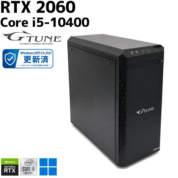 【中古ゲーミングPC】マウス G TUNE / GeForce RTX 2060 / Core i5-10400 / 16GB / SSD 500GB / Windows11 / Wi-Fi