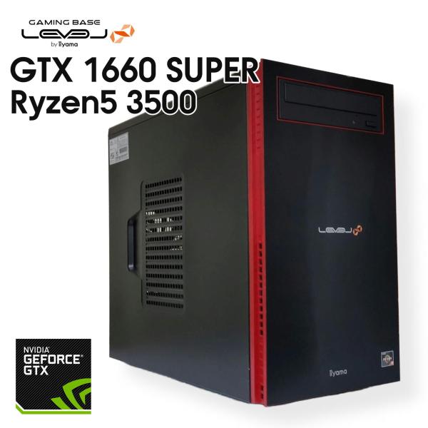 【中古ゲーミングPC】iiyama LEVEL∞ / GeForce GTX 1660 SUPER / Ryzen5 3500 / 16GB / SSD 500GB / Windows11