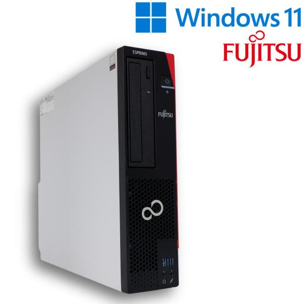 【中古デスクトップPC】富士通 ESPRIMO D588/V / Core i3-8100 / 8GB / SSD 240GB / Windows 11 / WPS Office 2 / DVD-RW / スリムタワー
