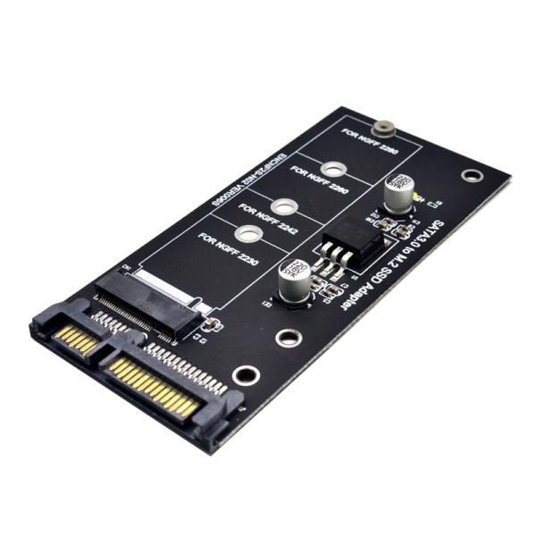 J12　SSD変換アダプタ For M.2 NVME SATA SSD B Key/B&M Key SSD to SFF-8639 U.2 2 in