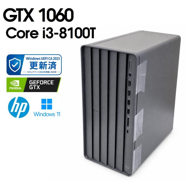 ★動作確認済みワケアリ品★【中古ゲーミングPC】hp ENVY Desktop PC / GeForce GTX 1060 / Core i3-8100T / 8GB / SSD 128GB + HDD 500GB / Windows11