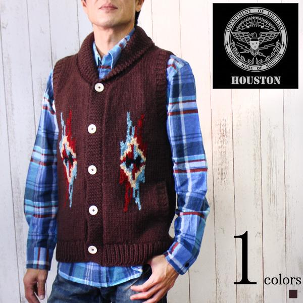 Houston ヒューストン メンズ カウチンベスト ウール100 毛 オルテガ 12 パスポートヤフー店 通販 Yahoo ショッピング