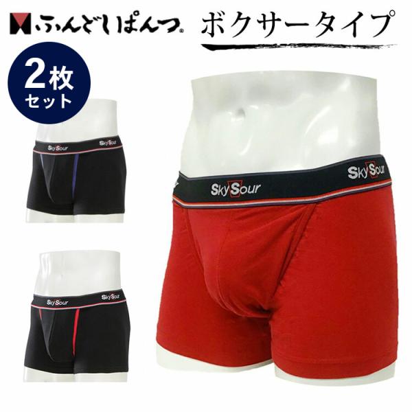 2枚セット ふんどしぱんつ ボクサータイプ M・L・LLサイズ (DM)