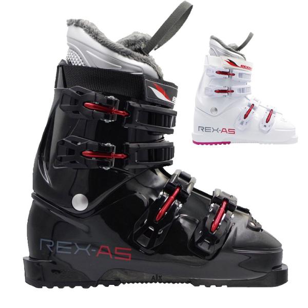 スキーブーツ REXXAM REX A5 ブラック ホワイト 23/24/25/26/27/28/29/30cm 大人用 初心者におすすめ