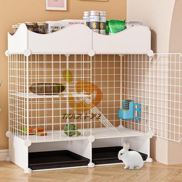 うさぎページです Amazon | Lxvckly ペットフェンス ドア付きの小動物ウサギ