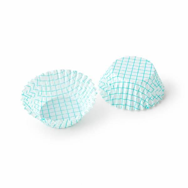 【LINE登録で10%OFFクーポン】耐油紙カップ M(チェック/グリーン)  φ50×H30mm 450枚入 GLP006-450