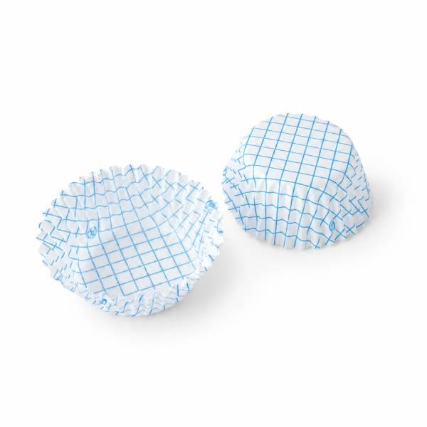 【LINE登録で10%OFFクーポン】耐油紙カップ M(チェック/ブルー)  φ50×H30mm 450枚入 GLP007-450