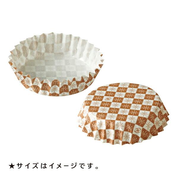 ペットカップ 丸型 6.0cm×高さ2.0cm(茶ブロック) 300枚入 ペットカップ 紙 , 純白ペット , マドレーヌカップ PTC06020B-300 天満紙器