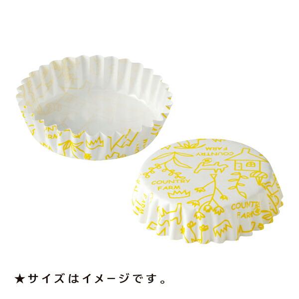 ペットカップ 丸型 7.5cm×高さ2.25cm(カントリーファーム)  300枚入 ペットカップ 紙 , 純白ペット , マドレーヌカップ PTC07522C-300 天満紙器