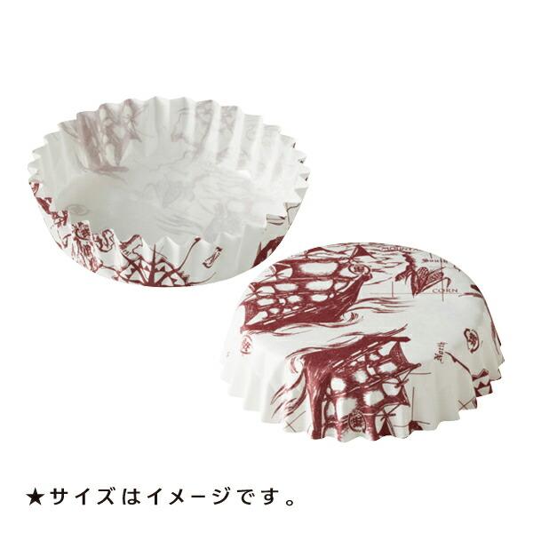 【LINE登録で10%OFFクーポン】ペットカップ 丸型 8.0cm×高さ3.0cm(帆船)  300枚入 パン用 , 紙 , 純白ペット , 焼き型 PTC08030H-300 天満紙器