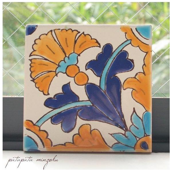 チュニジアタイル 1M 手描き タイル S アンティーク調 モロッコ