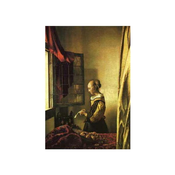窓辺で手紙を読む少女 ヨハネス フェルメール ポストカード フランス