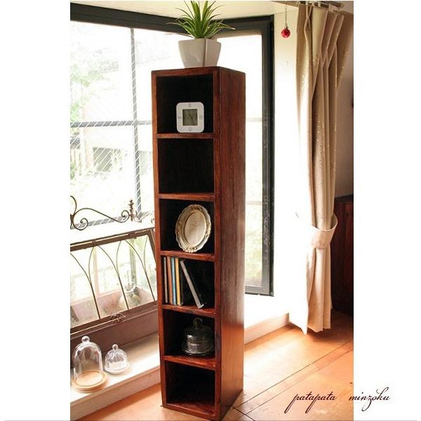 希少 DENON 木製 CDラック インテリア アンティーク 木製 シンプル CDラック L 無垢 アンティーク調 シーシャムウッド