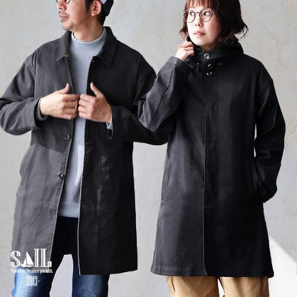 Shower Party / 裏地リバティ/ステンカラーコート/M/コットン/GRN/SJ1411604 PATY コート ステンカラーコート ミドル丈 メンズ レディース ゆったり