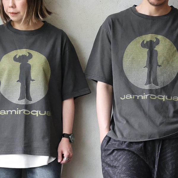 Tシャツ 半袖 メンズ レディース クルーネック 綿100 コットン 褪せ色 ピグメント ジャミクロワイ プリント 大きいサイズ パティ (メール便50)