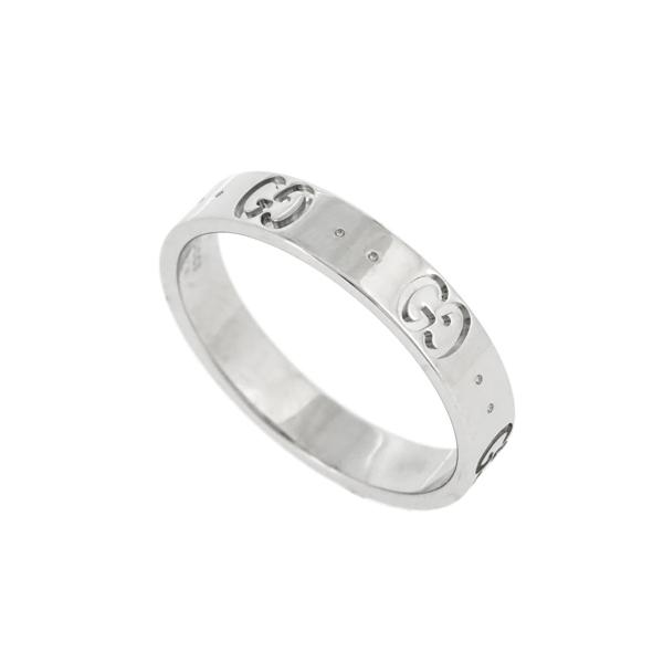 中古 グッチ アイコン リング K18wg ホワイトゴールド 17 3 9g Ggロゴ 指輪 Icon Gucci A1910 01 質かわむら 通販 Yahoo ショッピング