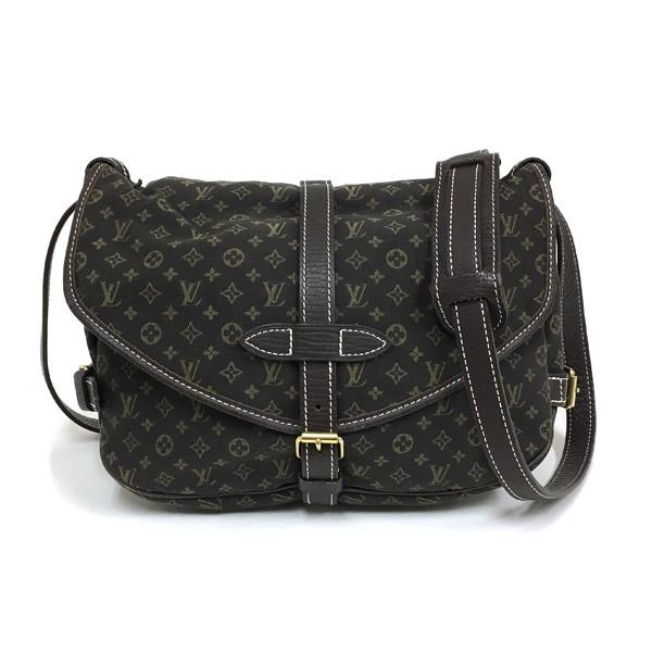 中古 ルイヴィトン モノグラム ミニ ラン ソミュール M ショルダーバッグ ダークブラウン エベヌ Louis Vuitton Lv A1911 60 質かわむら 通販 Yahoo ショッピング