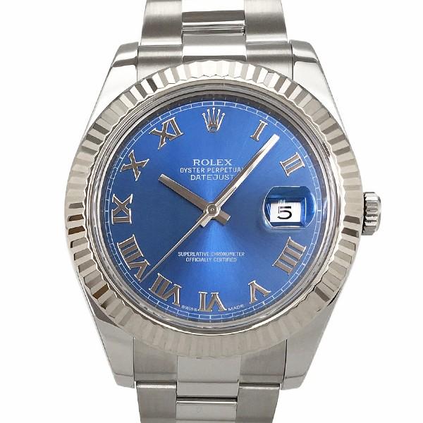 中古 ロレックス デイトジャスト2 116334 ランダム番 ステンレススチール K18wg 自動巻き 青文字盤 腕時計 Rolex A1912 0147 質かわむら 通販 Yahoo ショッピング