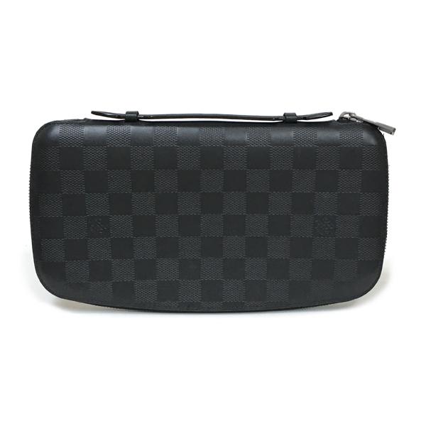 【中古】ルイヴィトン ダミエ・アンフィニ オーガナイザー・アトール N41380 長財布 トラベルケース クラッチバッグ LOUIS VUITTON  LV