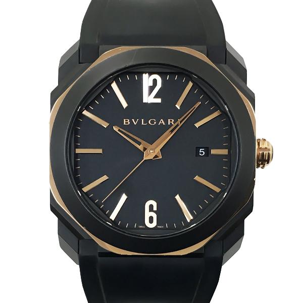 中古 ブルガリ オクト オリジナーレ Bgo41pbbsgvd ブラックdlc K18pg ピンクゴールド 自動巻き 裏側スケルトン Octo Bvlgari 012 69 質かわむら 通販 Yahoo ショッピング