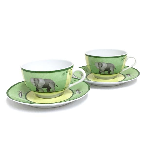 HERMES（エルメス） [中古] アフリカ カップ&ソーサー 2客セット