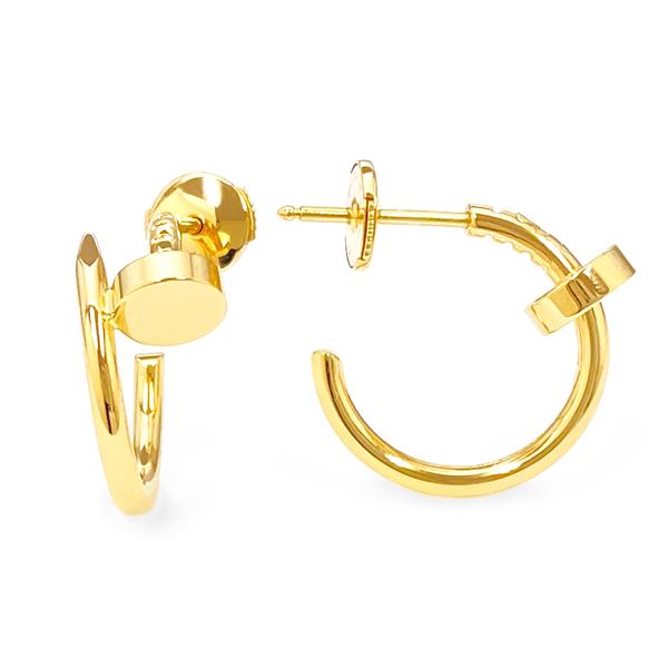 中古] カルティエ ジュストアンクル ピアス K18YG イエローゴールド  