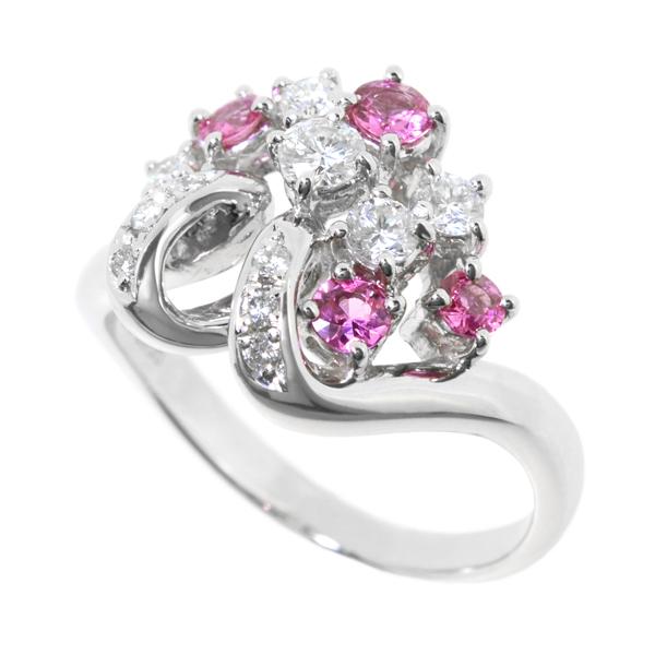 TASAKI [中古] タサキ ピンクサファイア ダイヤモンド リング プラチナ 
