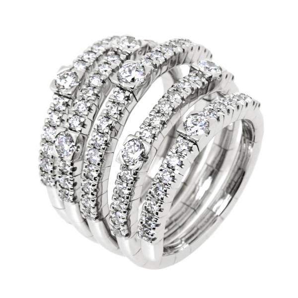 美品ダイヤモンドリング 8号14k WG DAMIANI [中古] ダミアーニ ノッテ ディ サン ロレンツォ