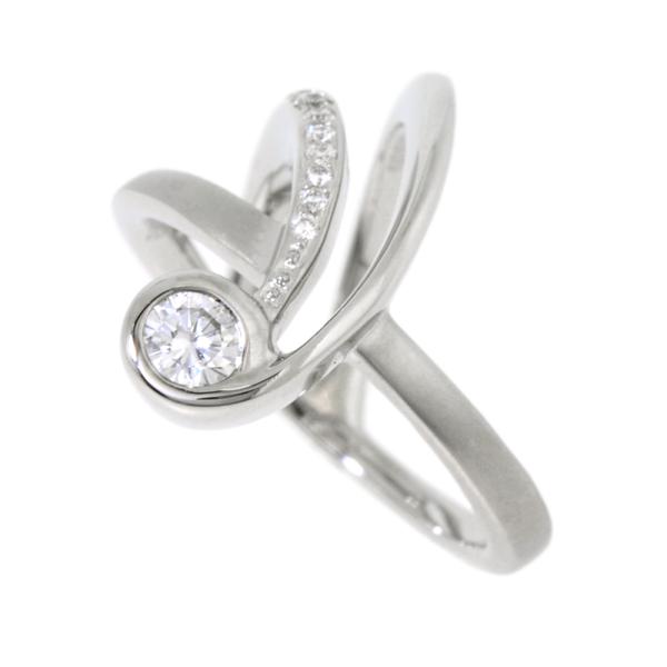 中古] カラッチ K18WG ダイヤモンド リング 4.5号位 ホワイトゴールド