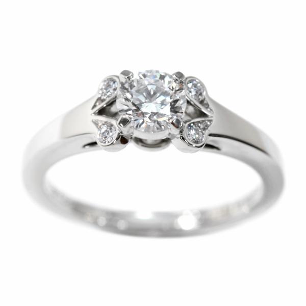 カルティエ バレリーナ ダイヤ リング Pt950 プラチナ 7号 BALLERINE [中古] カルティエ PT950 バレリーナ ソリテール リング #47