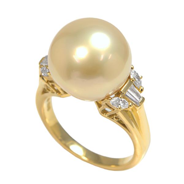 MIKIMOTO（ミキモト） [中古] K18YG ゴールデンパール ダイヤモンド