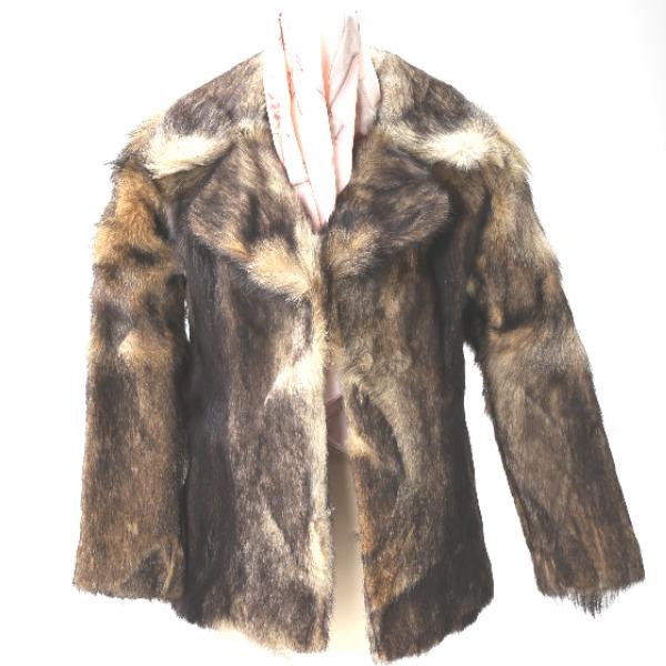 その他アウター ラクーン ブラウン 毛皮コート ハーフコート