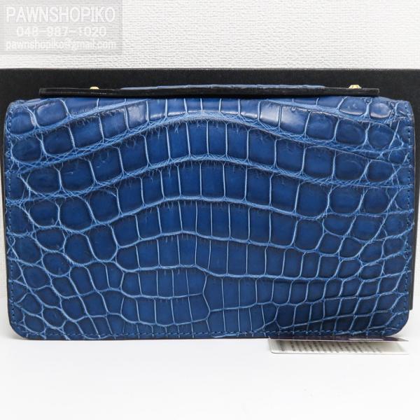 未使用クロコダイル長財布 ノーブランド クロコダイル CROCODILE ダブルファスナー 長財布