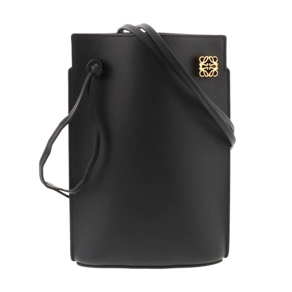 ロエベ / LOEWE　ダイス ポケット / ショルダー ポーチ　C630R12X01　クラシックカーフ　ブラック 【中古】 LOEWE（ロエベ） ダイスポケット C630R12X01 斜め掛け ショルダー