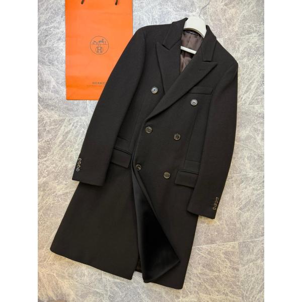 中古】 HERMES （エルメス）カシミヤ 100％ チェスターコート ロング