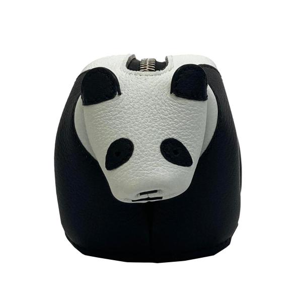 (週末セール)ロエベパンダパース ケース レザー ブラック ホワイト 限定価格7/1まで】【美品】LOEWE （ロエベ） パンダ コインケース 財布