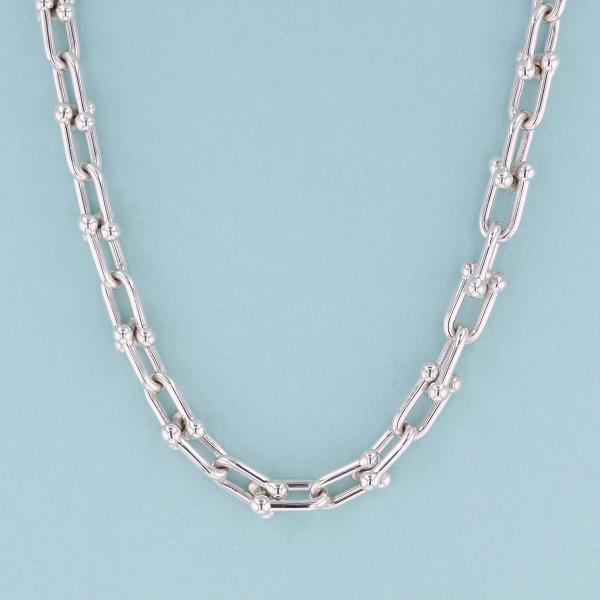 TIFFANY & Co. プレートネックレス シルバー925 チェーン付き TIFFANY&Co ティファニー プレートボールチェーン タグ ネックレス