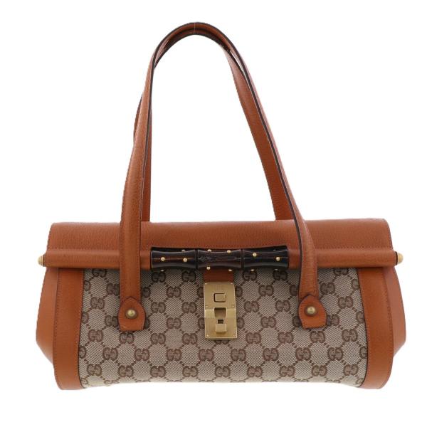GUCCI（グッチ） バンブー ミニボストン GGキャンバス ハンドバッグ