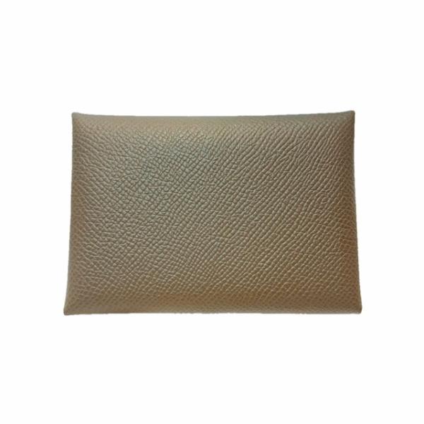 【最終値下げ】HERMES エルメス カルヴィ デュオ 名刺入れ カードケース ケース ヴォーエプソン エトゥープ W(2024)刻印  レディース【中古】 HERMES（エルメス） 【最終値下げ】HERMES カルヴィ デュオ 名刺入れ