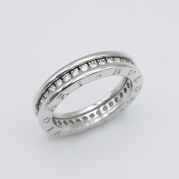【値下げ】BVLGARI ブルガリ B-ZERO Diamond 750WG XS 55 リング・指輪 AN850656 K18ホワイトゴールド ホワイトゴールド レディース 中古
