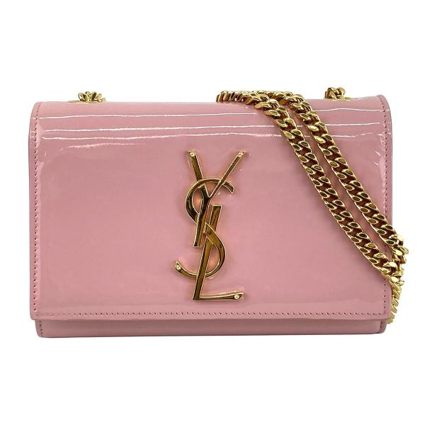 SAINT LAURENT KATE MINI17 ピンクレザーショルダーバッグ SAINT LAURENT サンローラン ケイト スモール パテント チェーン
