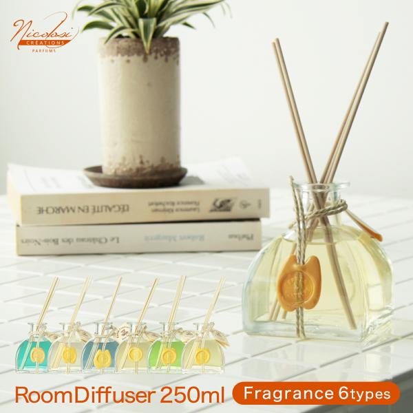 フランス製 ニコロッシクレアシオン ルームディフューザー250ml ラベンダー バーベナ ローズマリー レモングラス シーセント グレープフルーツ